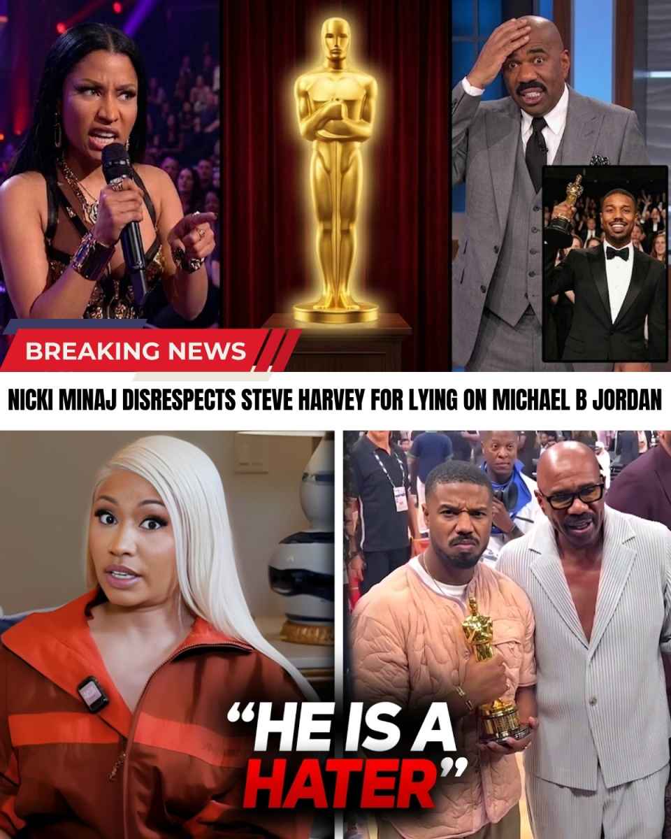 Nicki Minaj is NOT holding back! 👑 She just went scorched earth on Steve Harvey to protect Michael B. Jordan! 🥊 Why is Steve calling MBJ’s historic Oscar a “pity award”? Is this really about Lori Harvey, or is there something much darker happening behind the scenes?